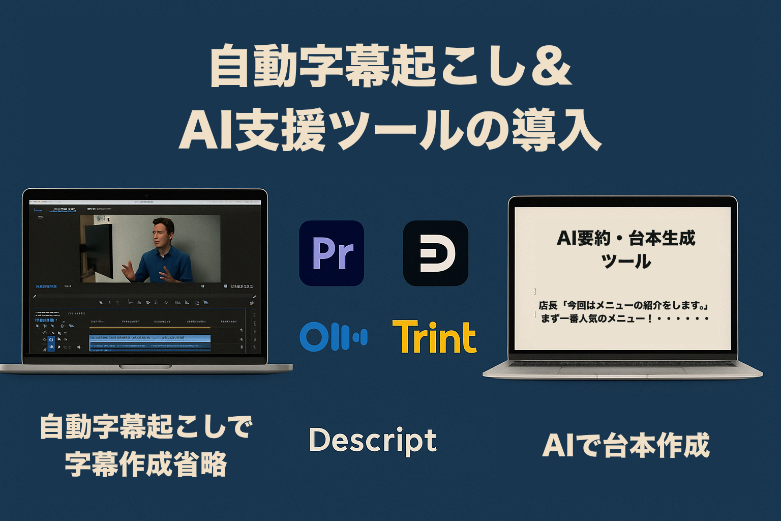 自動字幕起こし＆ AI支援ツールの導入