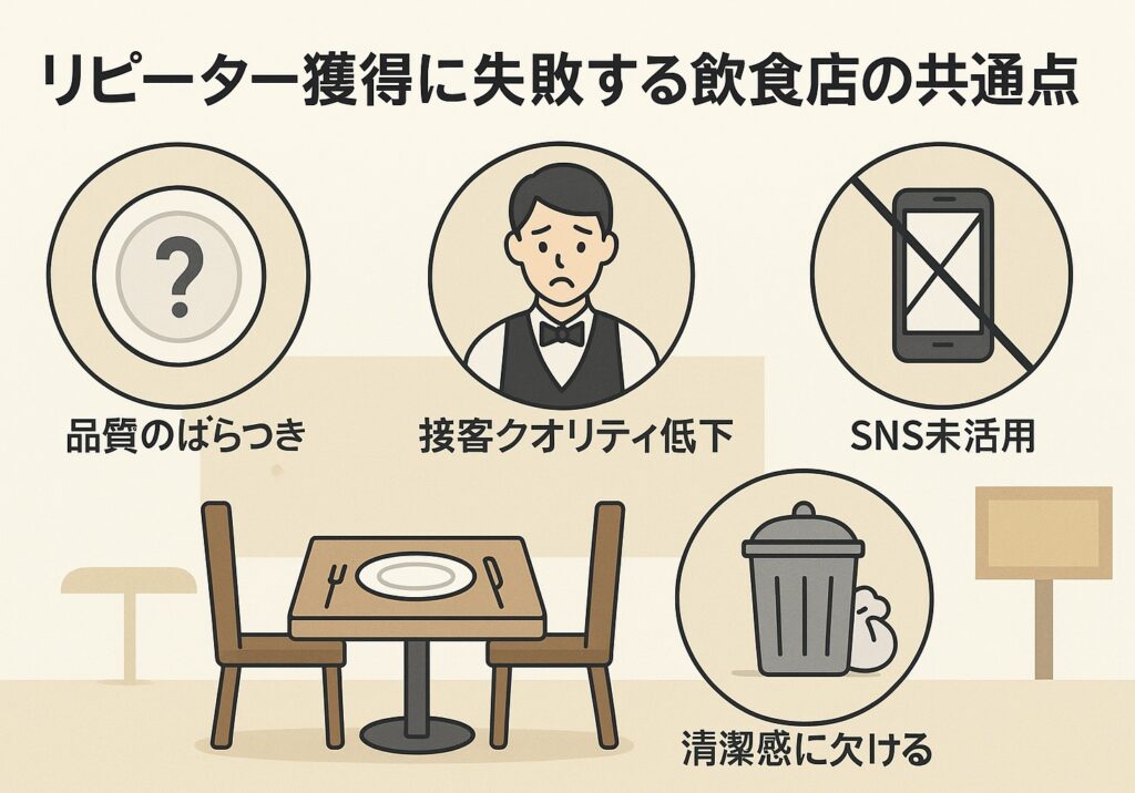 リピーター獲得に失敗する飲食店の共通点