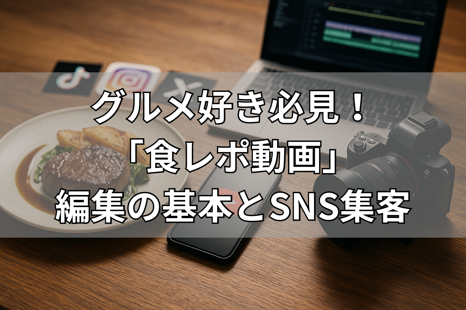 グルメ好き必見！グルメが映える編集の基本とSNS集客