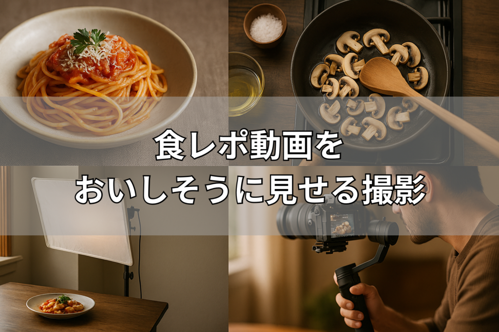 食レポ動画をおいしそうに見せる撮影