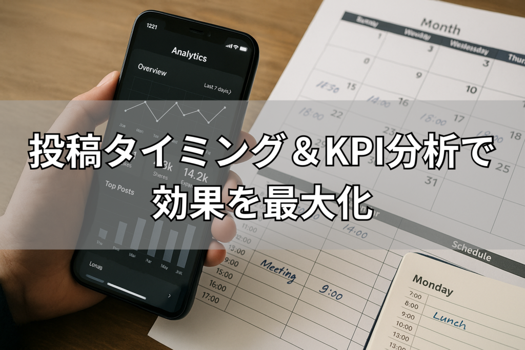 投稿タイミング＆KPI分析で効果を最大化