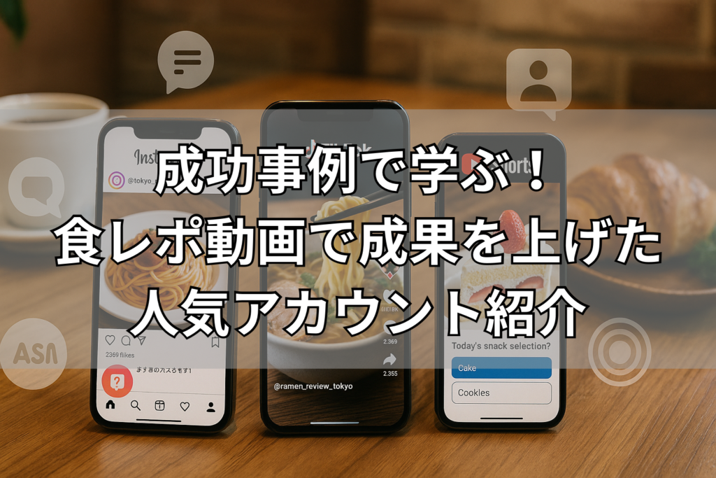 成功事例で学ぶ！食レポ動画で成果を上げた人気アカウント紹介