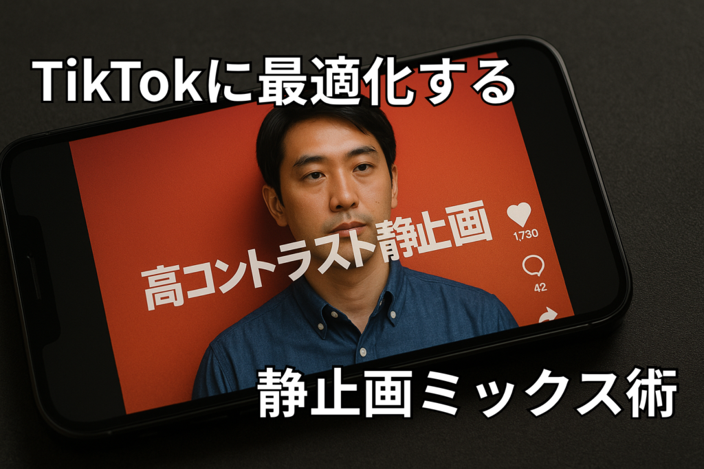 TikTok ショート動画構成における静止画ミックス 編集テクニック
